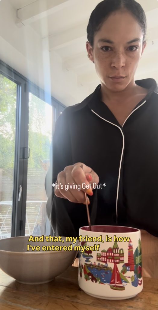 Hannah Frankson NYC Marathon announcement filmed in her kitchen