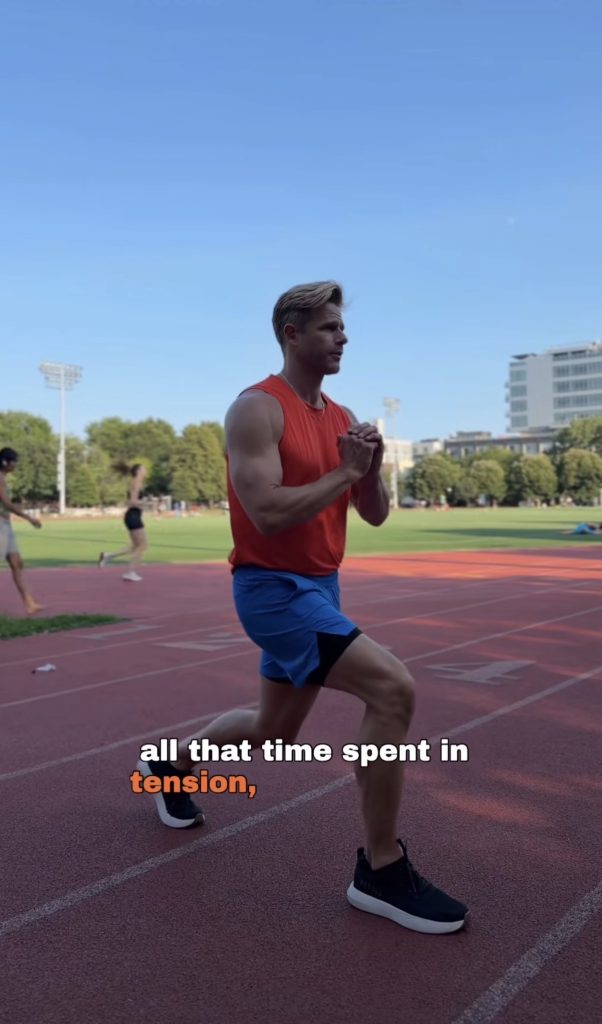 Andy Speer 3-2-1 tempo split squat demonstration
