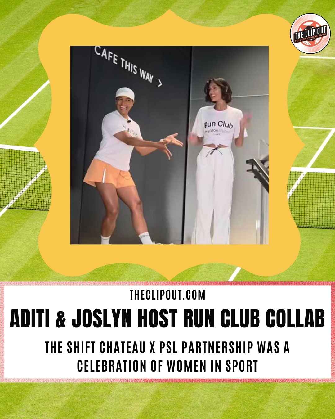 Joslyn Thompson Rule leads the Shift Chateau Run Club outside Peloton Studios London
