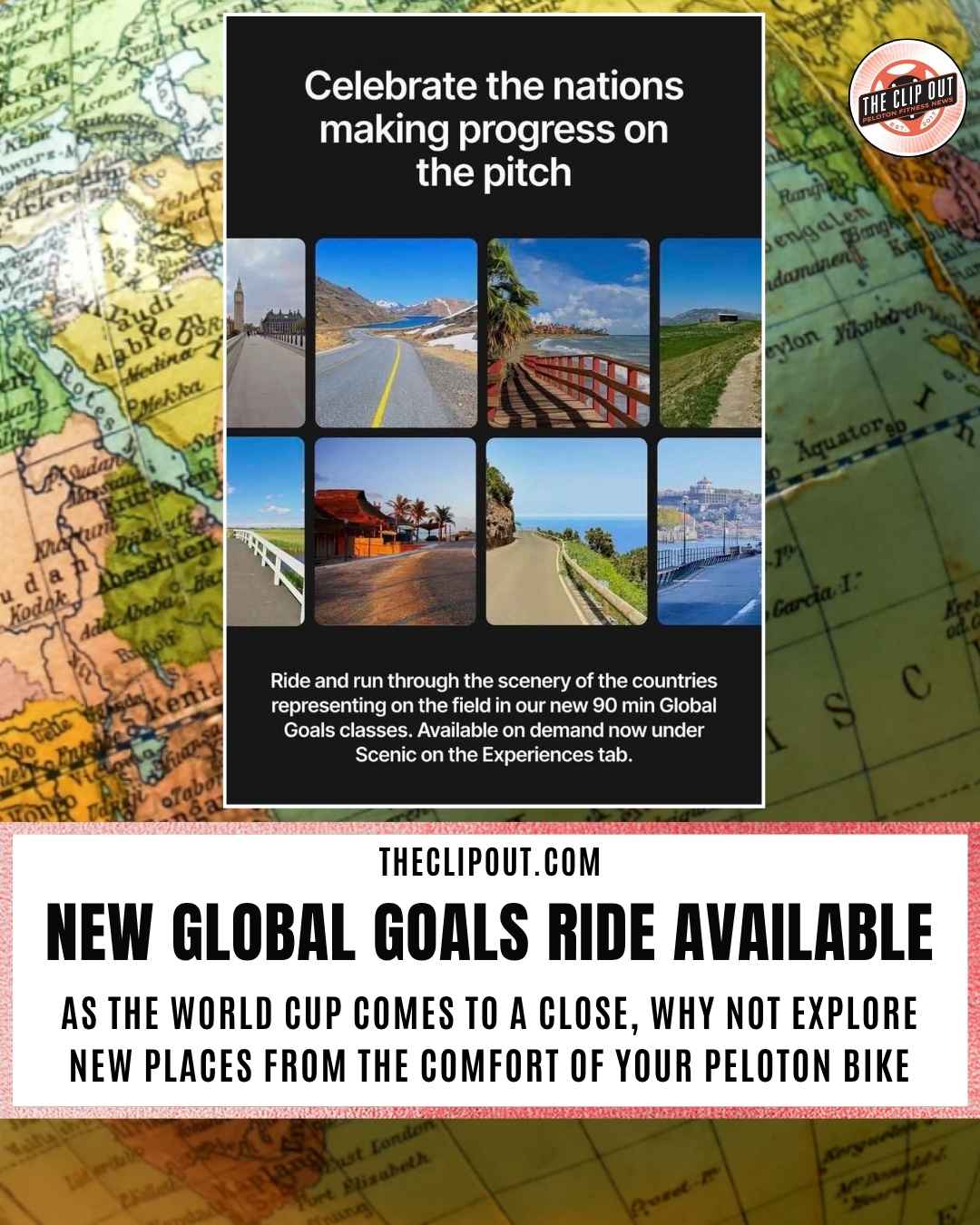 Peloton Global Goals Ride in Peloton Scenic Content