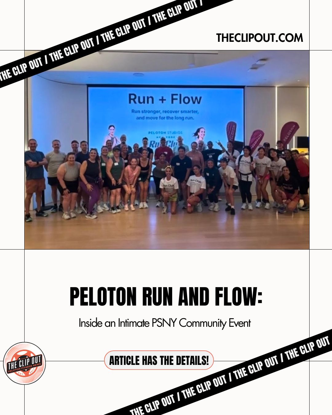 Group photo of Peloton Run and Flow with Mariana Fernandez