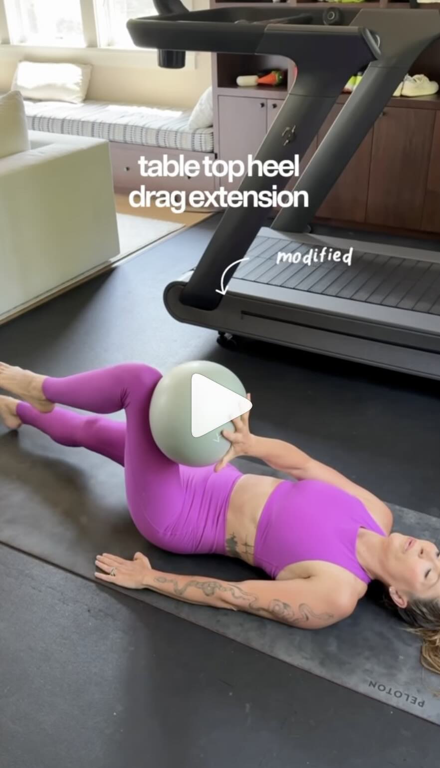Selena Samuela demonstrating deep core exercises for diastasis recti recovery