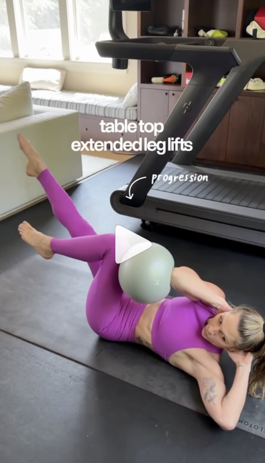 Selena Samuela demonstrating deep core exercises for diastasis recti recovery