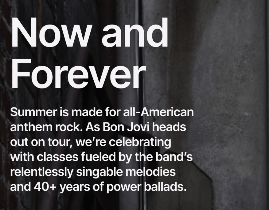 Bon Jovi Artist Series blurb