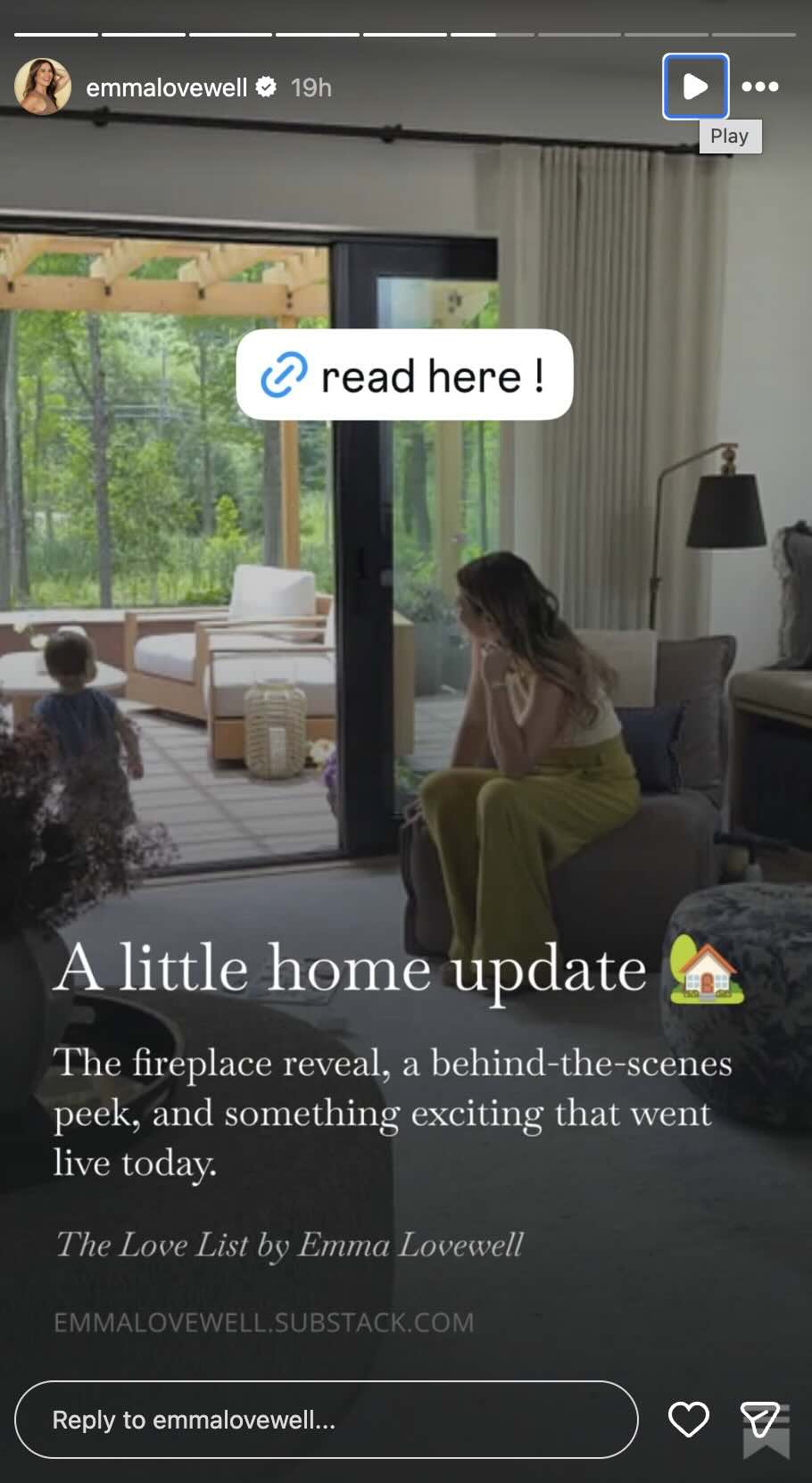 Emma Lovewell Arhaus Partnership Substack link