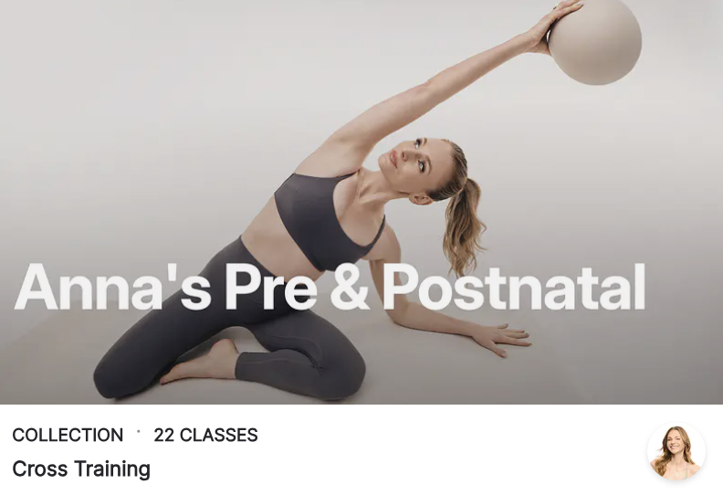 Peloton Prenatal Pilates - find the classes in Anna's Collection