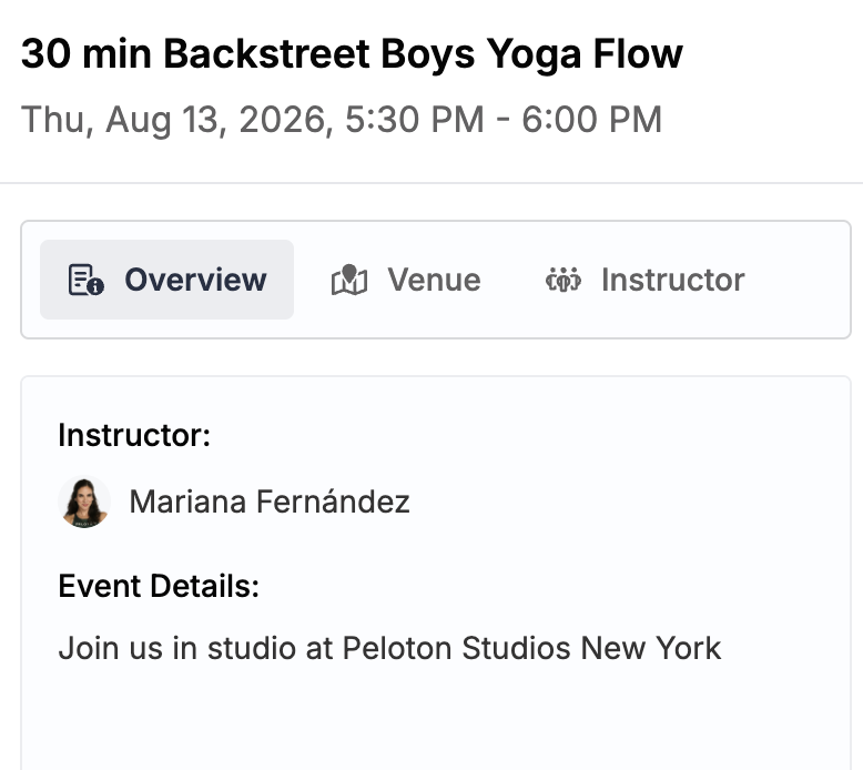 Peloton August Artist Series class schedule featuring Zara Larsson and Backstreet Boys