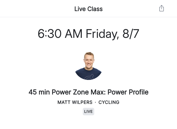 Matt Wilpers periodization plan tracker plan includes a new Power Profile ride
