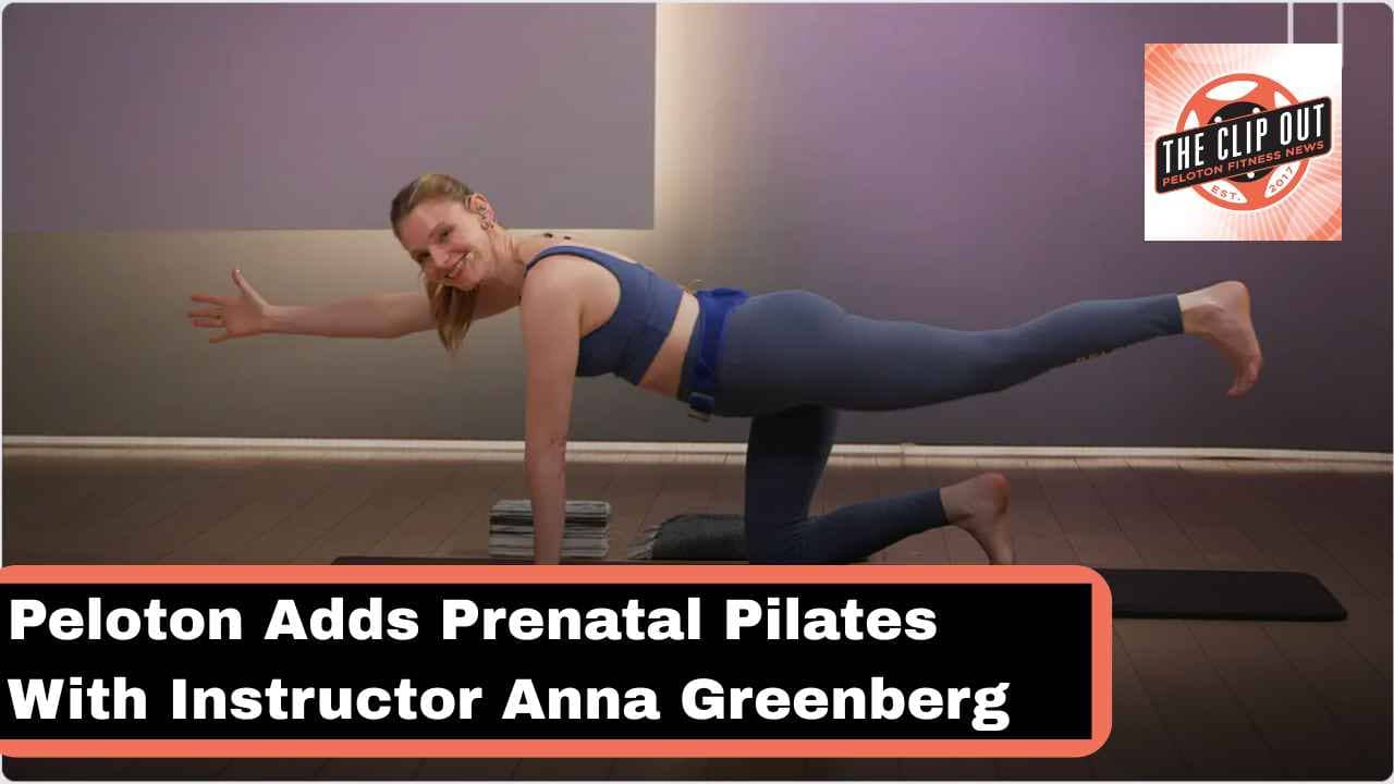 Peloton instructor Anna Greenberg teaching a prenatal Pilates class