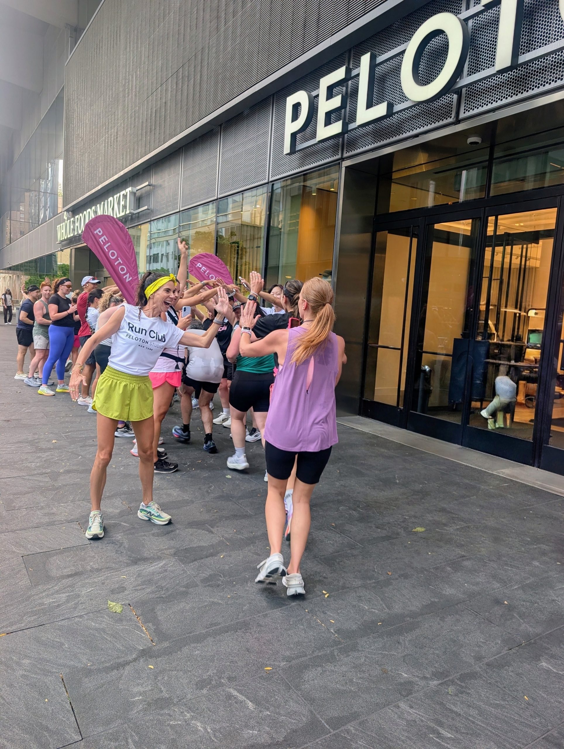 Mariana Fernández leading the Peloton Run and Flow experience