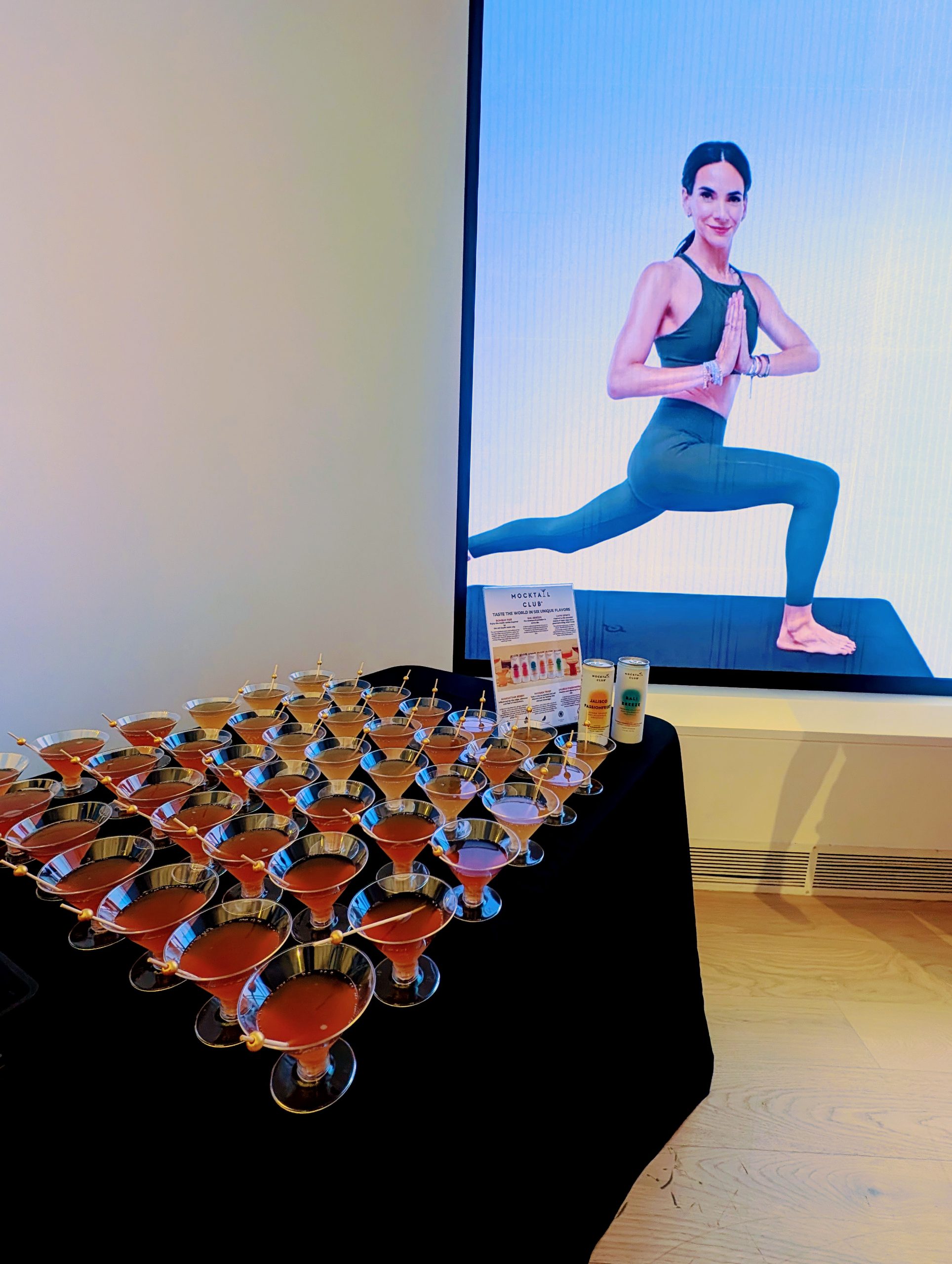 Peloton Run and Flow mocktail at Peloton Studios