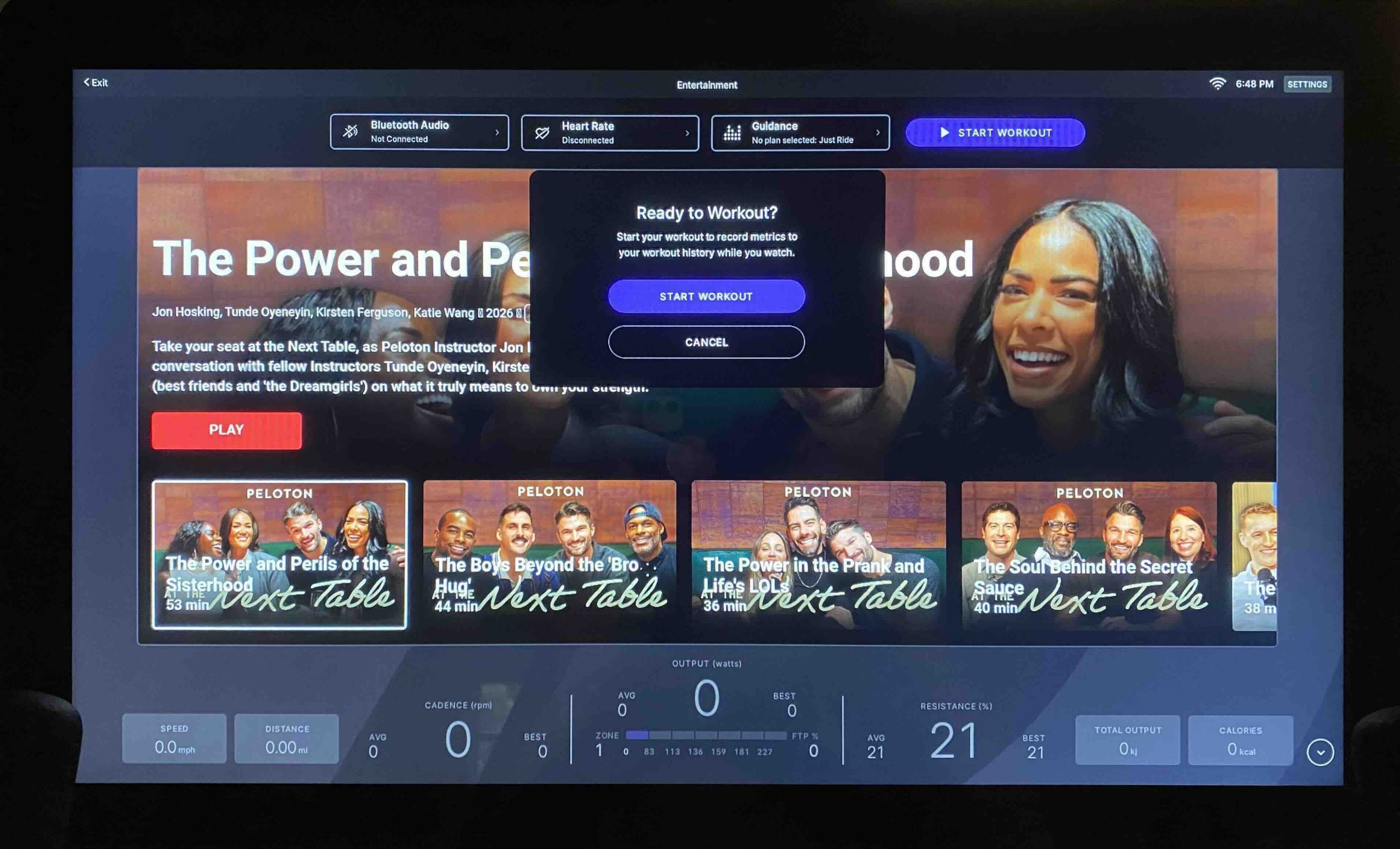 Peloton Podcasts Move for Life and At the Next Table now available in the Entertainment portal