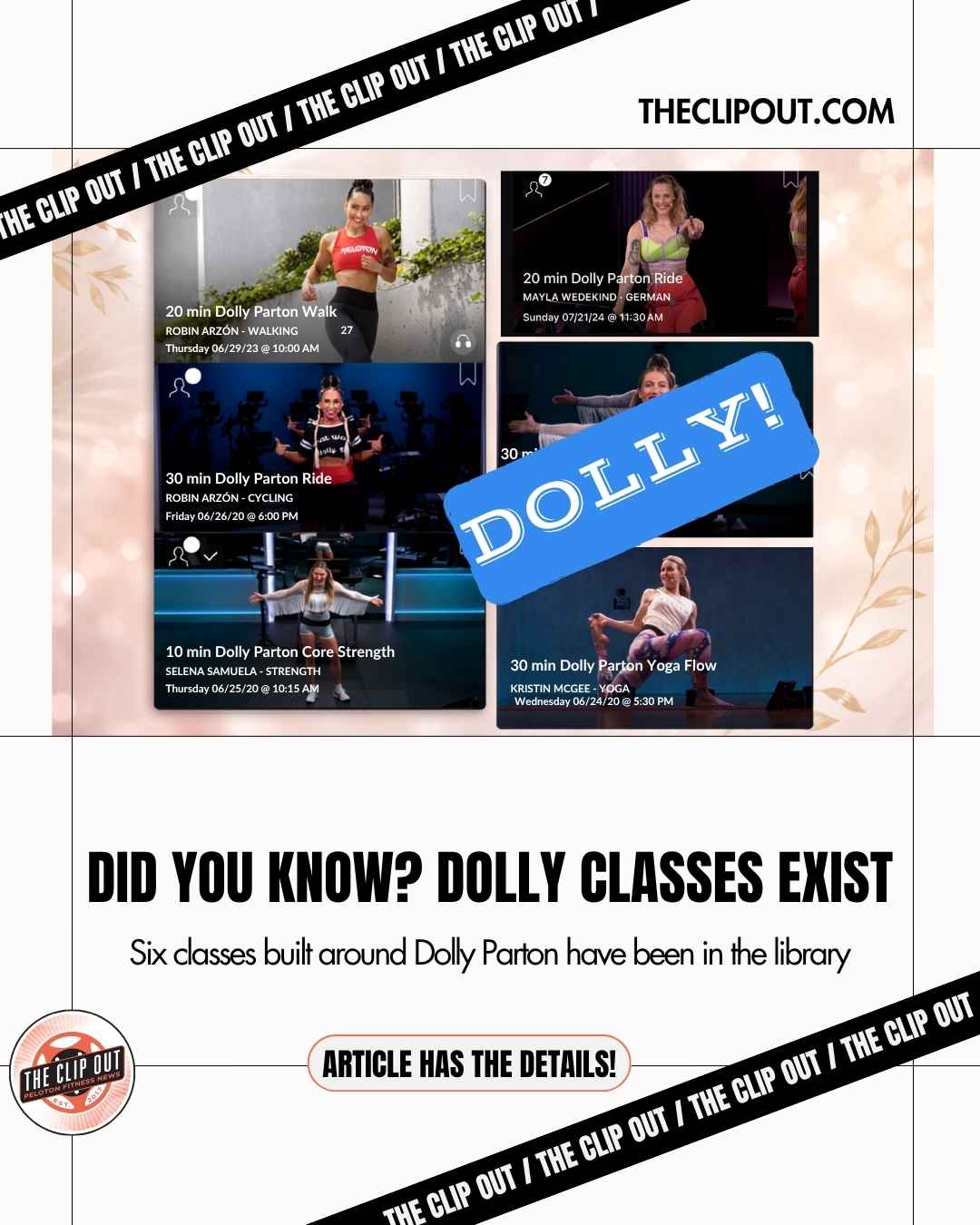 Dolly Parton Peloton classes