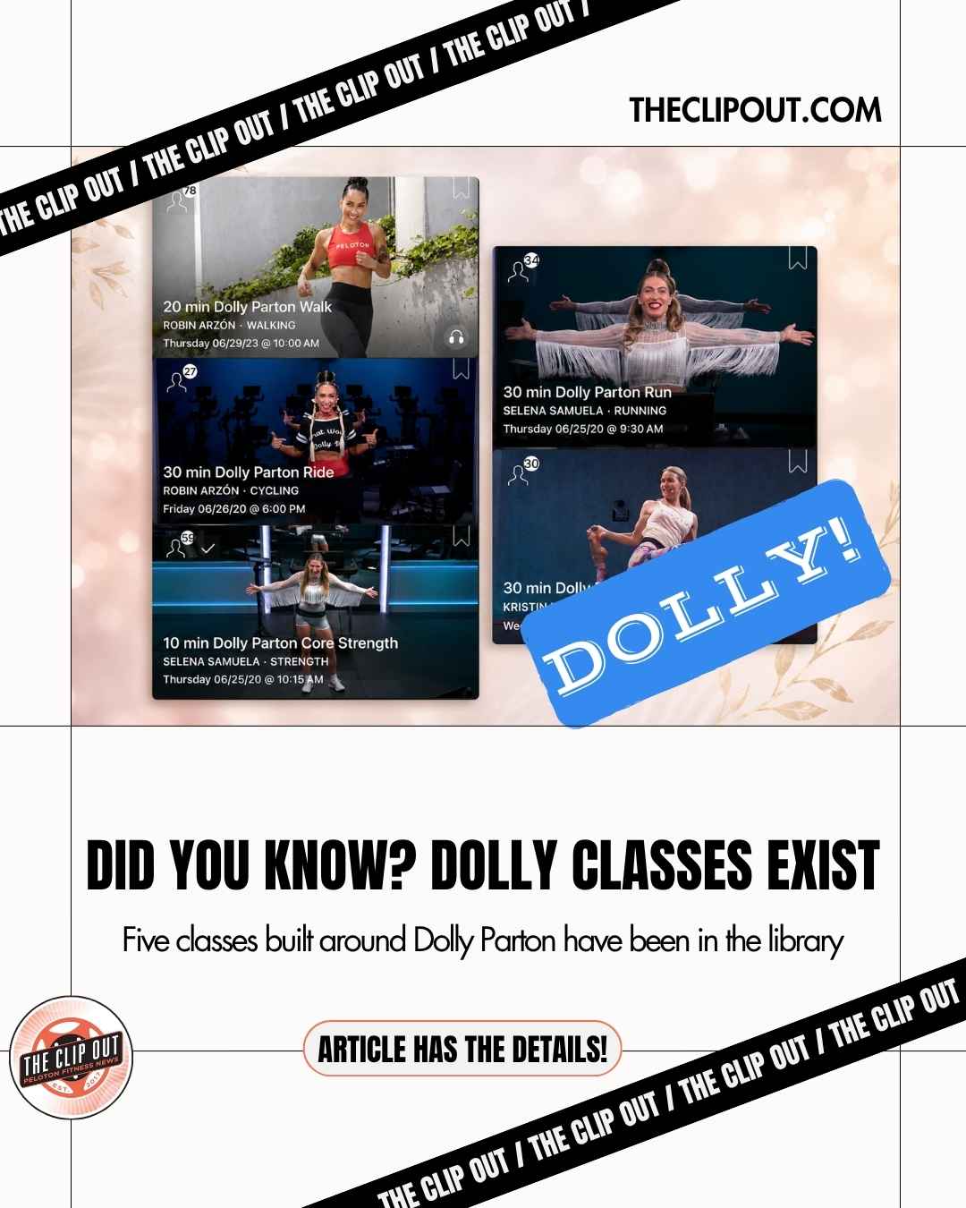 Dolly Parton Peloton classes