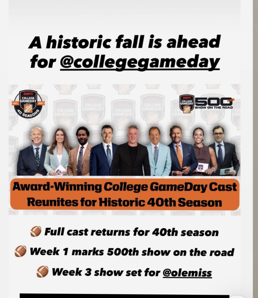 Jess Sims College GameDay cast reunites for the show's historic 40th season