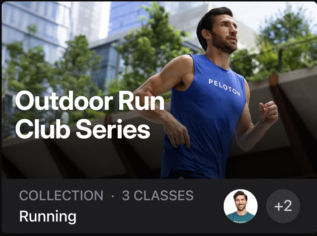 Peloton Outdoor Run Club Series collection with 3 running classes