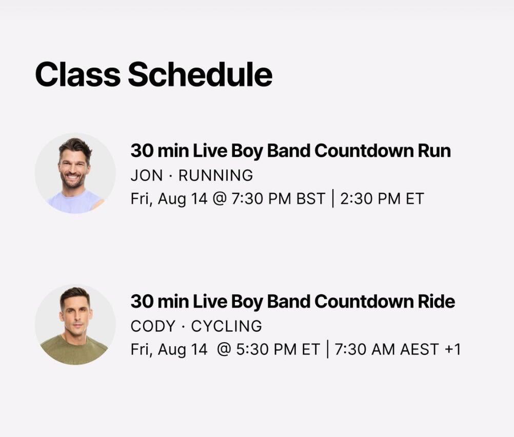 Boy Band Week finale classes