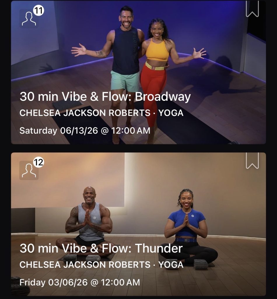 Vibe & Flow yoga collection overview with Chelsea Jackson Roberts, 5 classes, Peloton