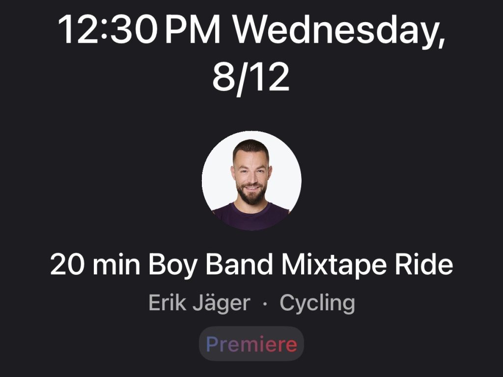 Peloton Boy Band Week Challenge Erik Jäger Boy Band Mixtape Ride