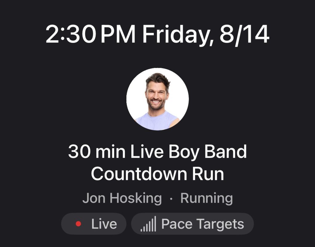 Peloton Boy Band Week Challenge Jon Hosking live run