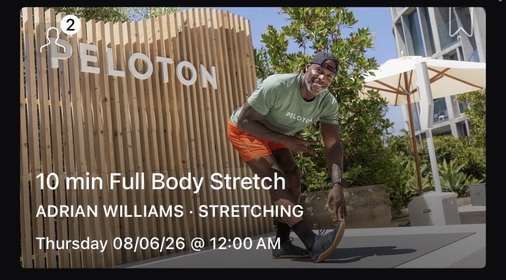eloton Residency stretch class now available in the Peloton On Demand library