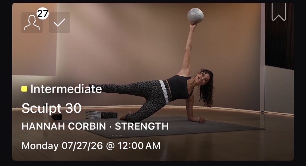 Peloton Skōp acquisition Sculpt 30 class with Hannah Corbin
