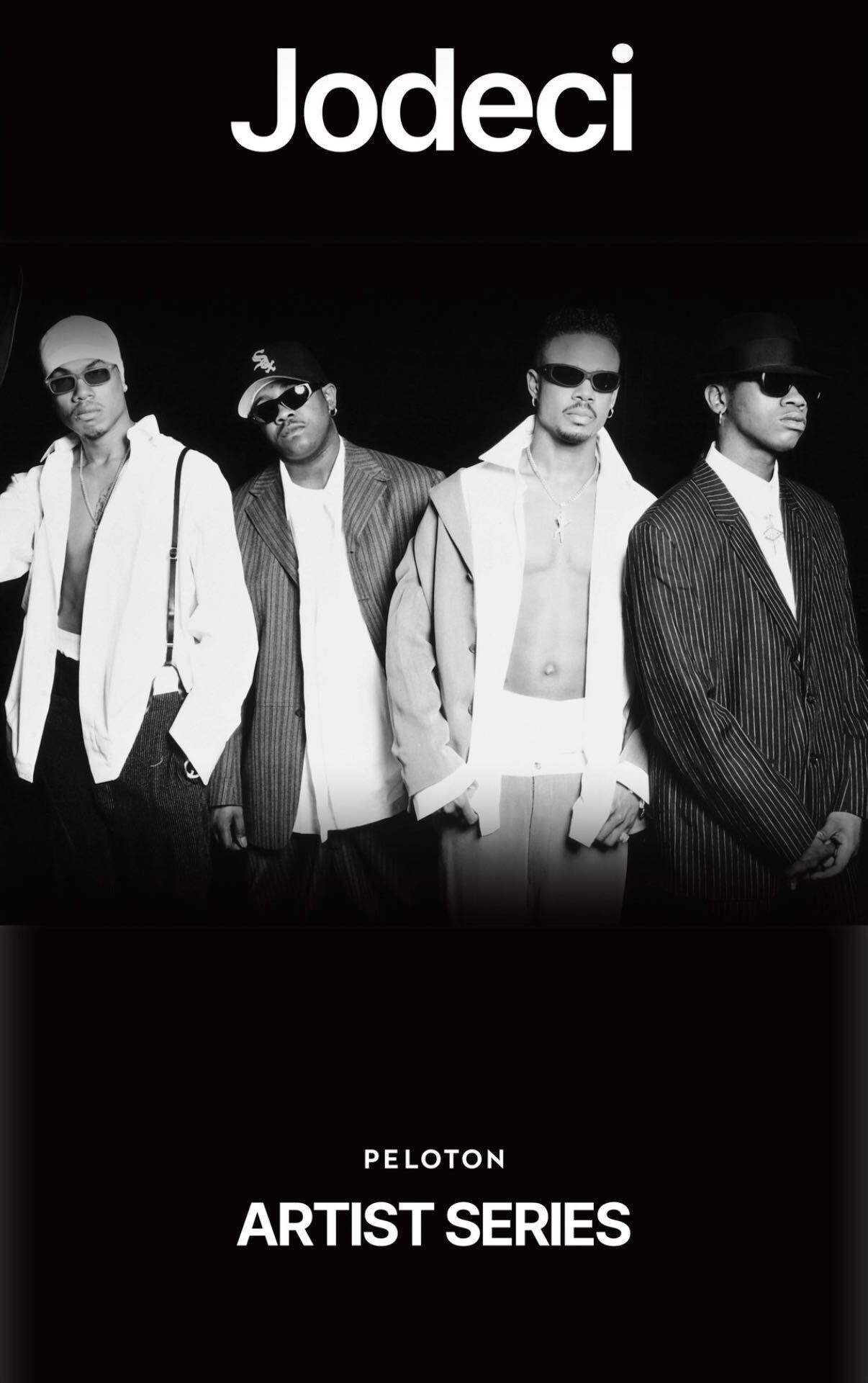 Jodeci Artist Series promotional photo for Peloton class collection