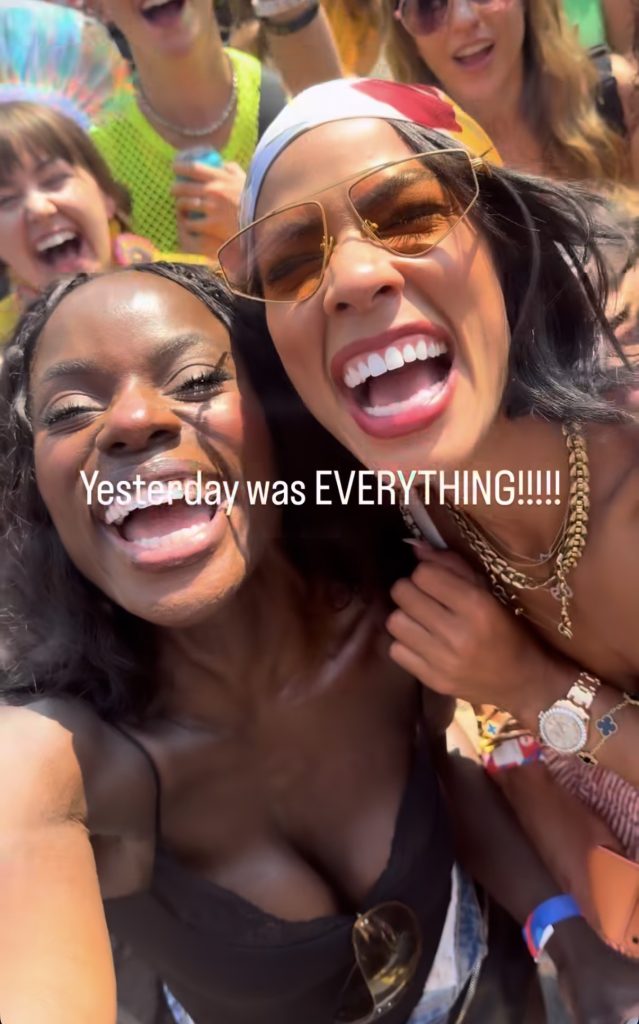 Peloton instructors celebrating after Camila Ramón live performance