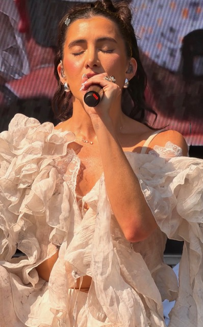 Camila Ramón live performance action shot at Northalsted Market Days