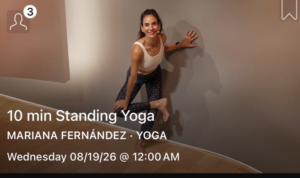 Standing Yoga class opening pose with Mariana Fernández