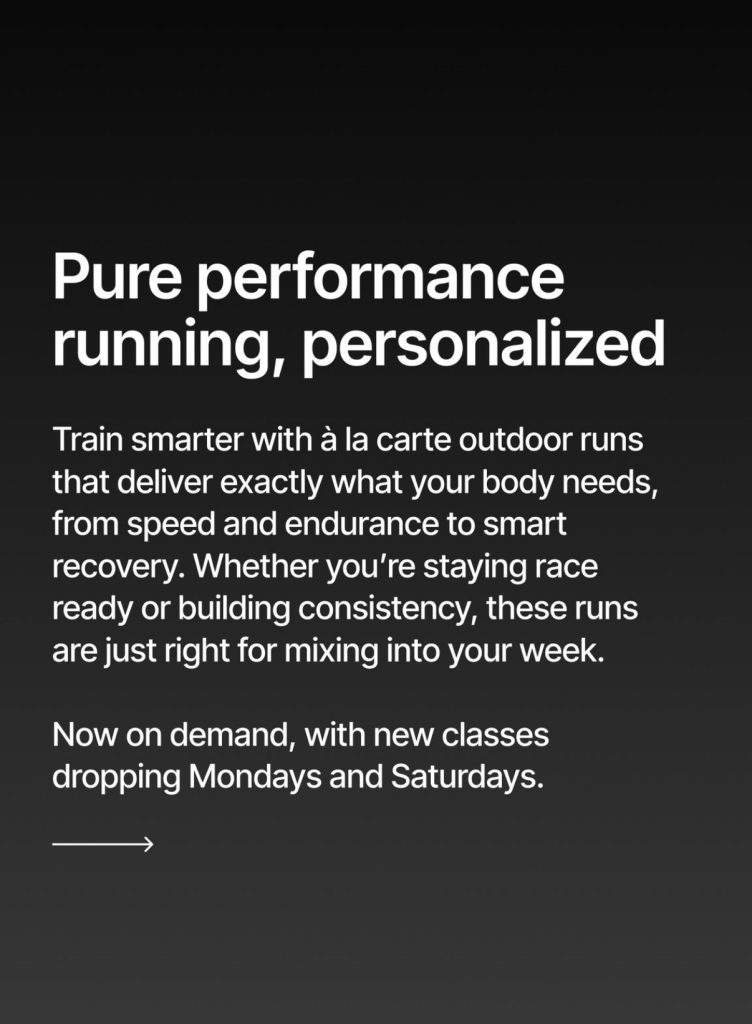 Peloton Outdoor Run Club Series pure performance running personalized