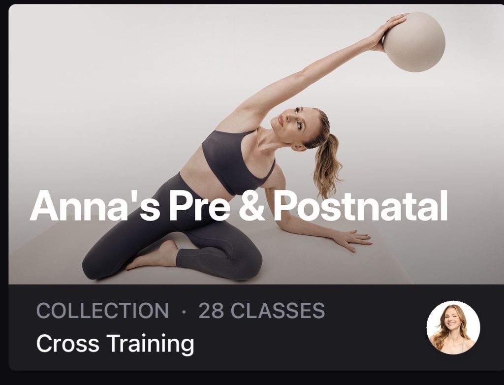 Prenatal Yoga + Pilates class card in Anna Greenberg's Pre and Postnatal Collection.