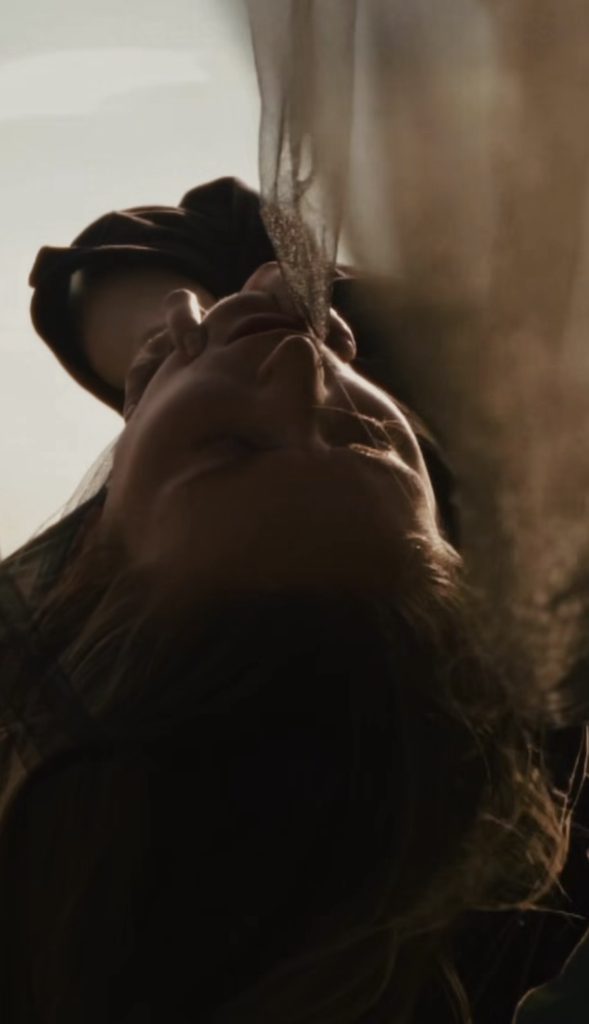 Jessie Malone in a close-up shot from her new music video