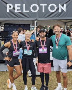 Joslyn Thompson Rule and Tim Robards at Peloton tent