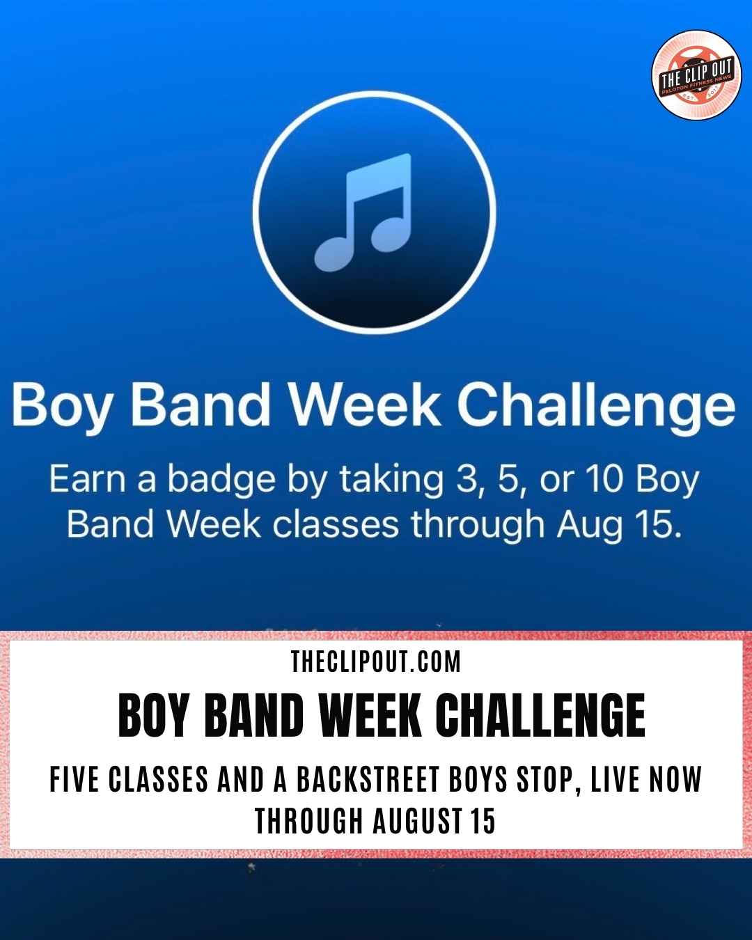 Peloton Boy Band Week Challenge
