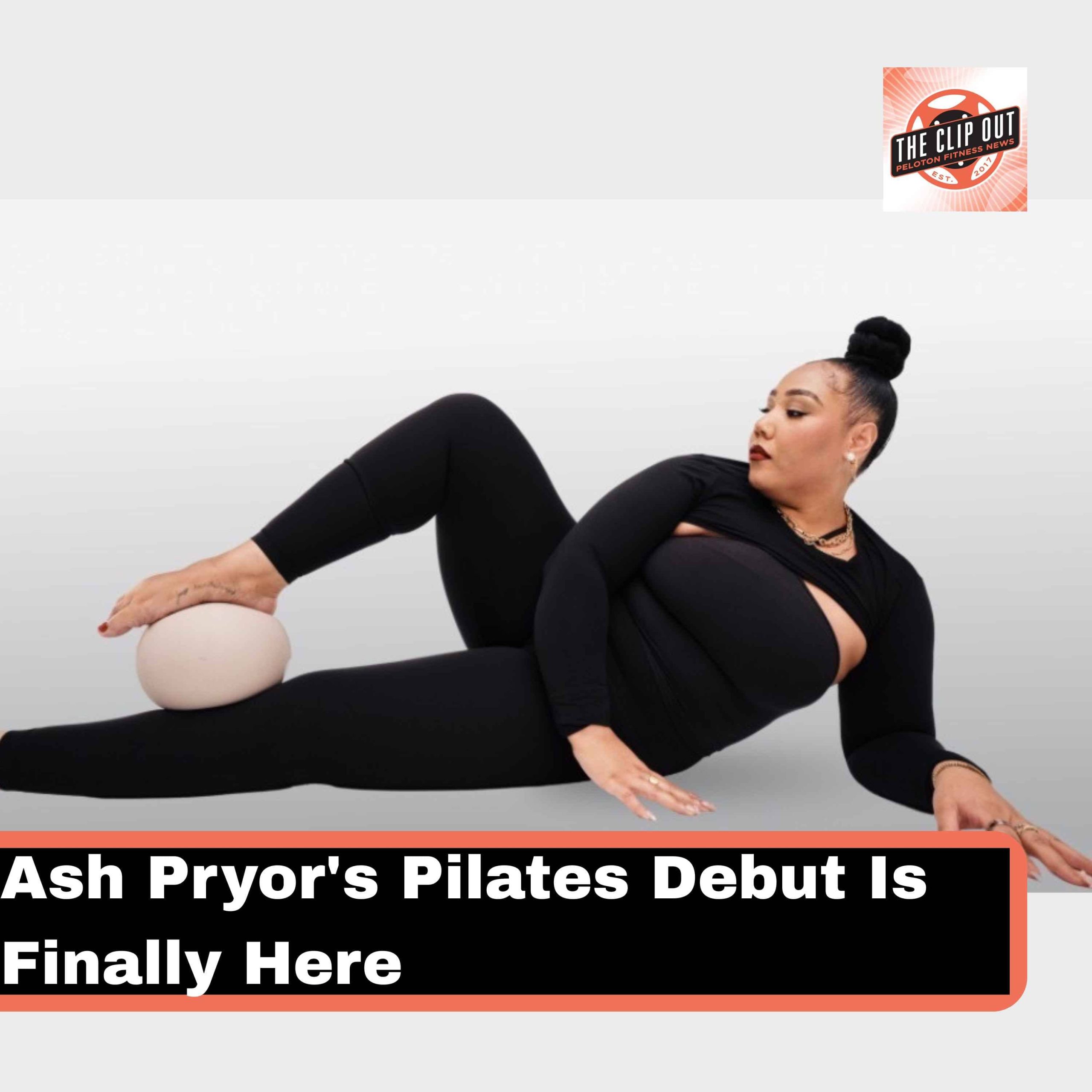Peloton instructor Ash Pryor smiling in a Pilates studio setting, marking her debut teaching Pilates classes