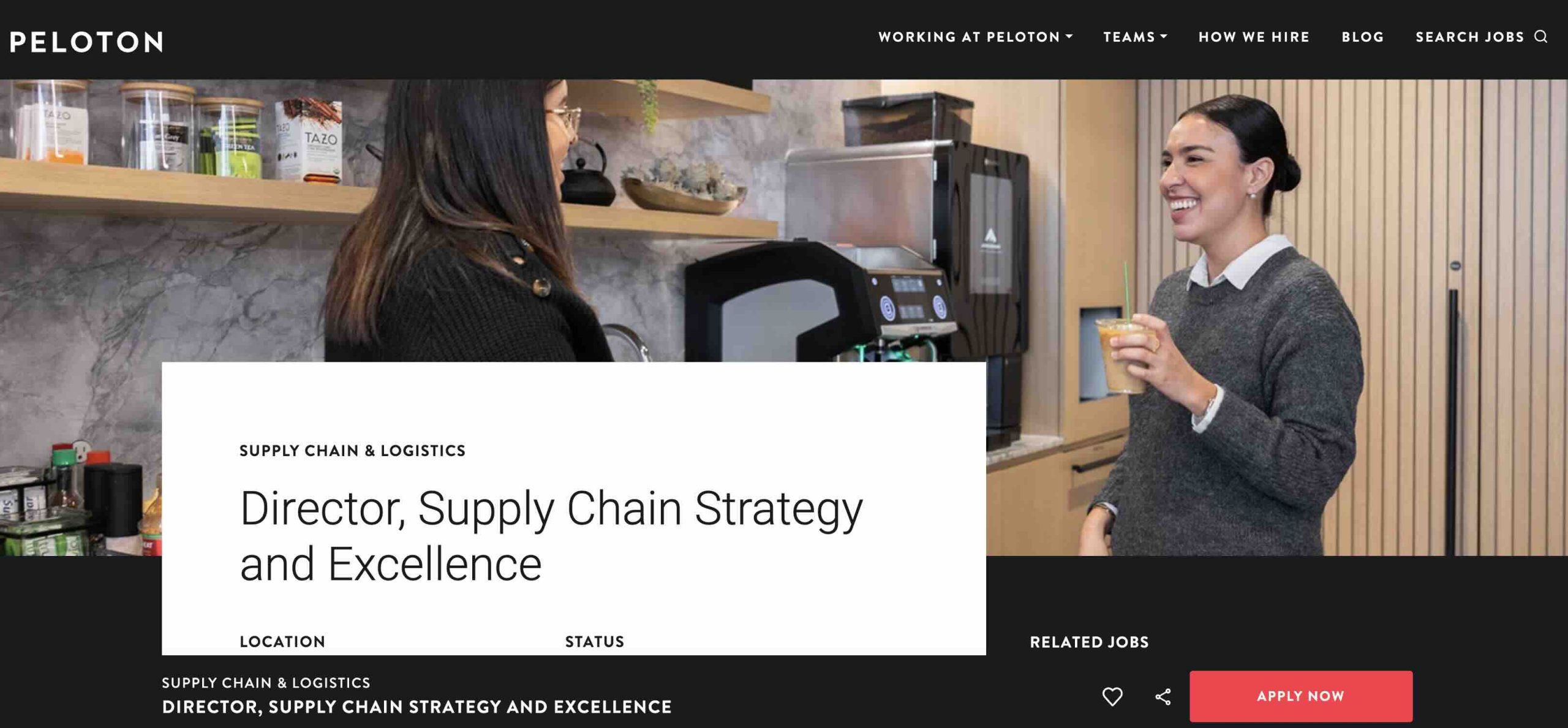 Peloton supply chain leadership team overseeing logistics and distribution strategy