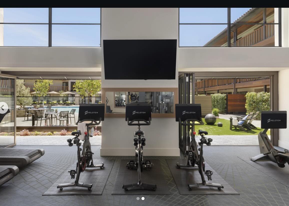 Peloton Spaces fitness center inside Casa Mani Resort Napa Valley wellness wing