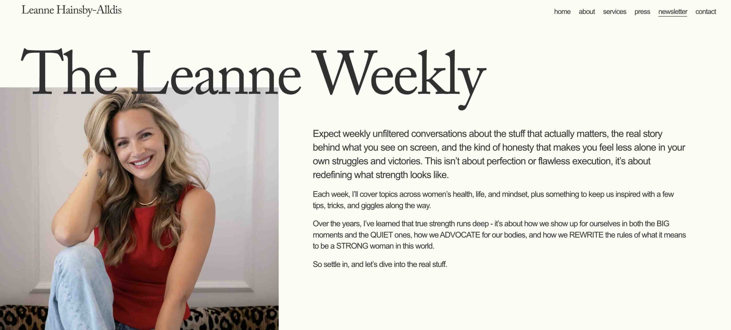Leanne's Lead with the Light six-week course waitlist announcement - newsletter view