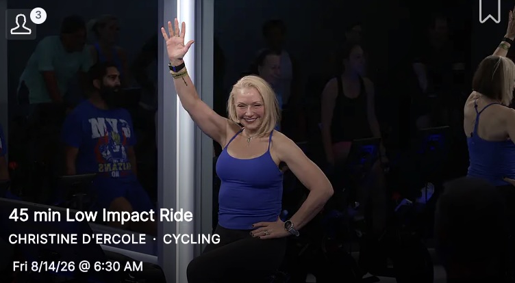 Christine D'Ercole met Mumford & Sons and this Low Impact Ride was the next day