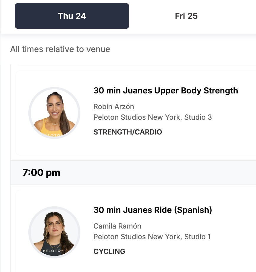 Peloton September Artist Series graphic featuring Juanes