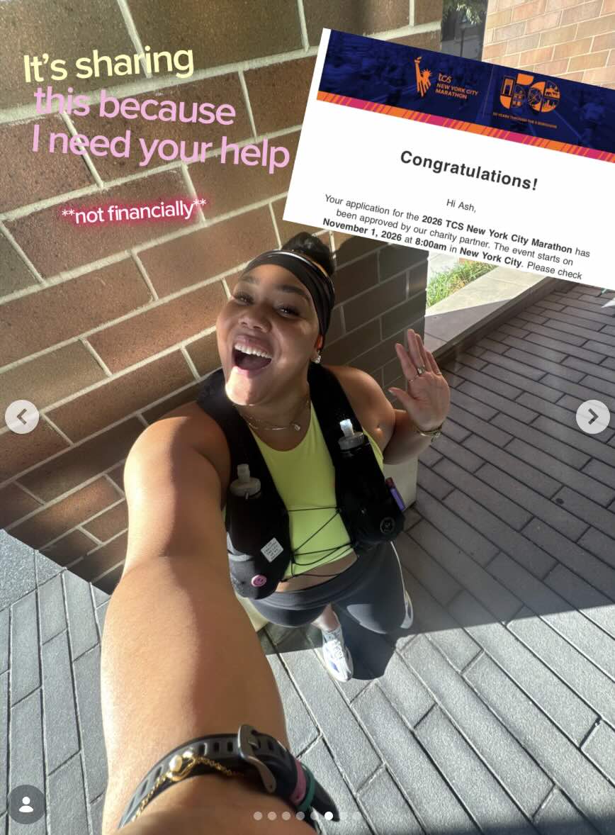 Ash Pryor NYC Marathon training announcement