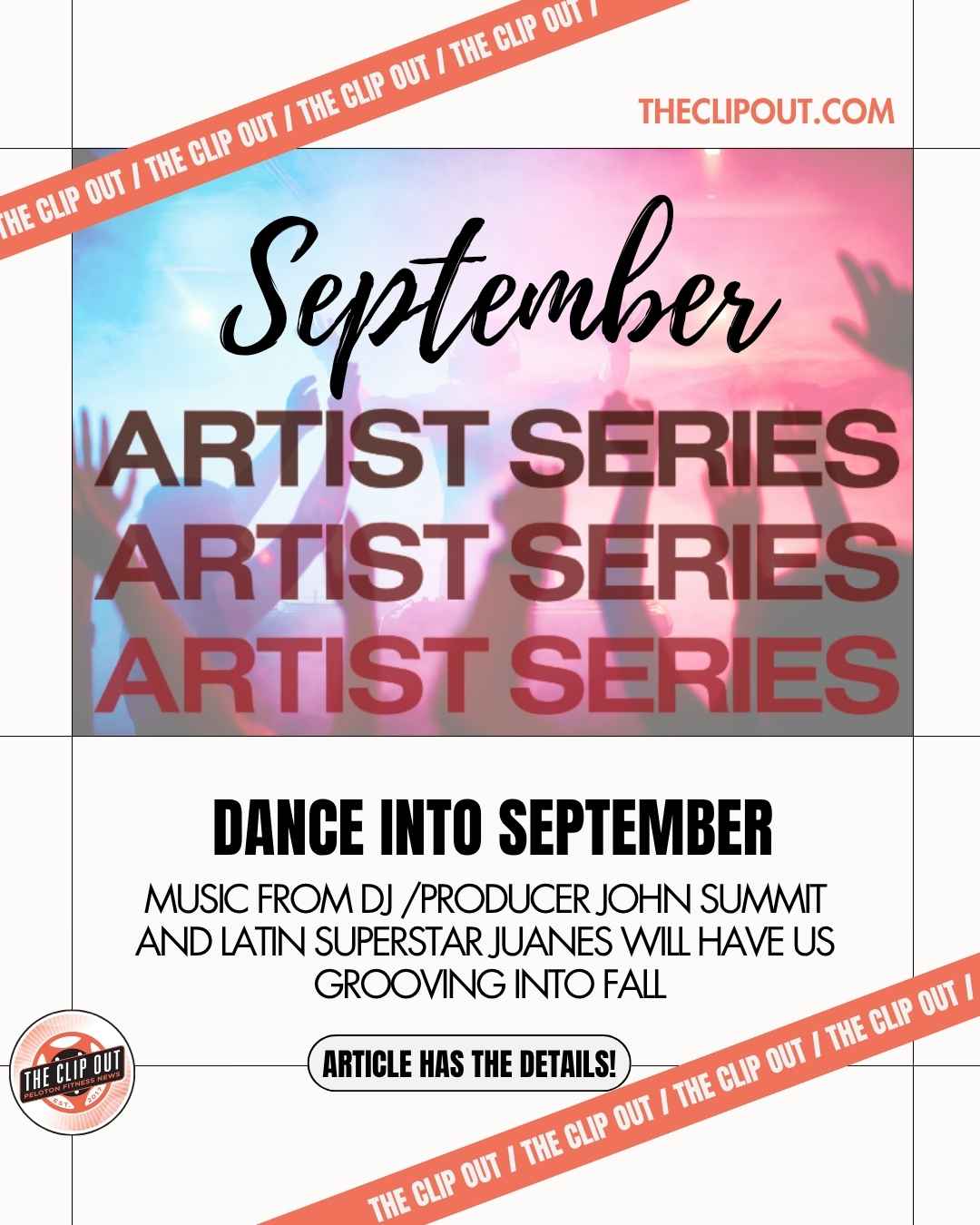 Peloton September Artist Series Overview 2026