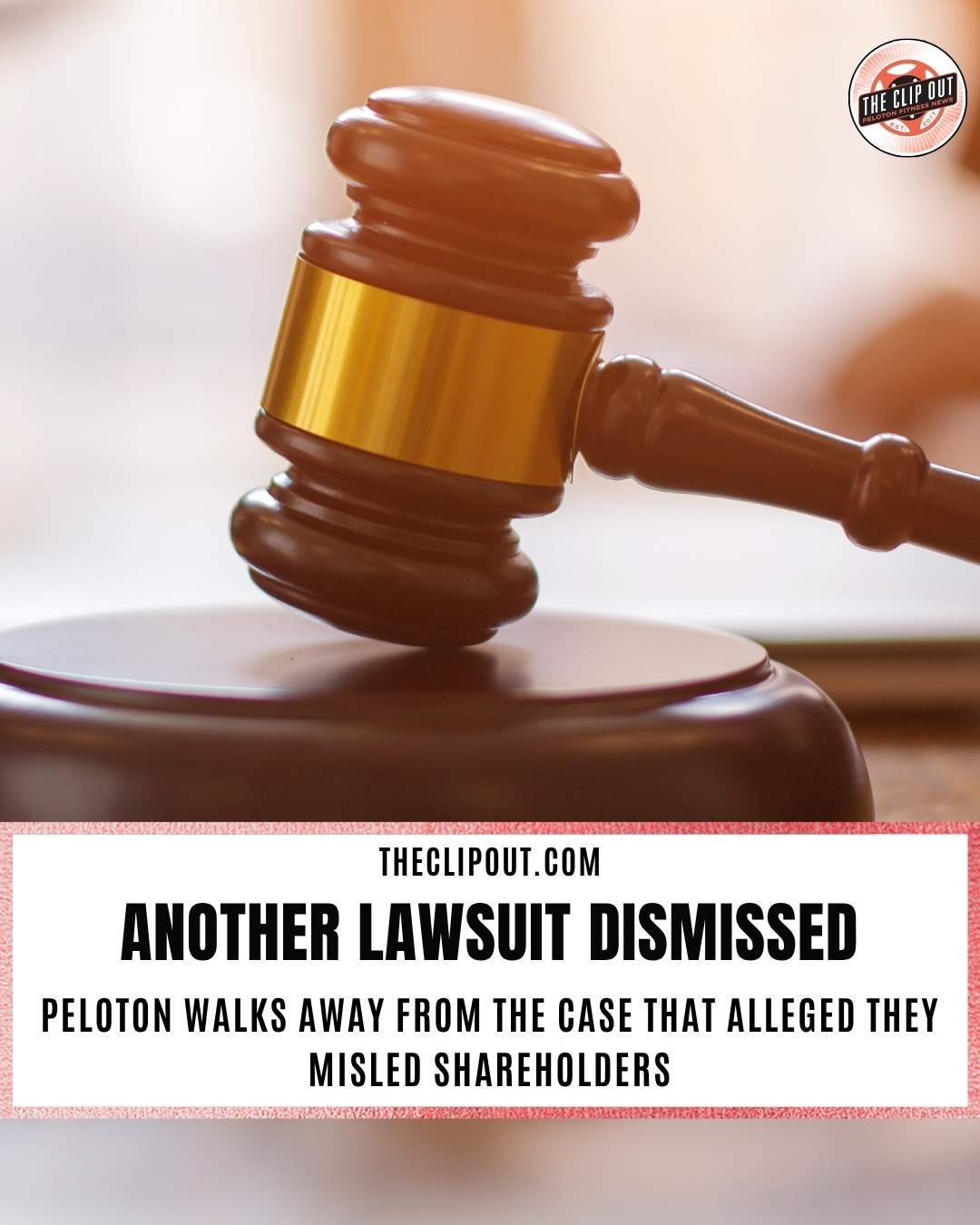 Lawsuit Dismissed graphic, Peloton wins on remand