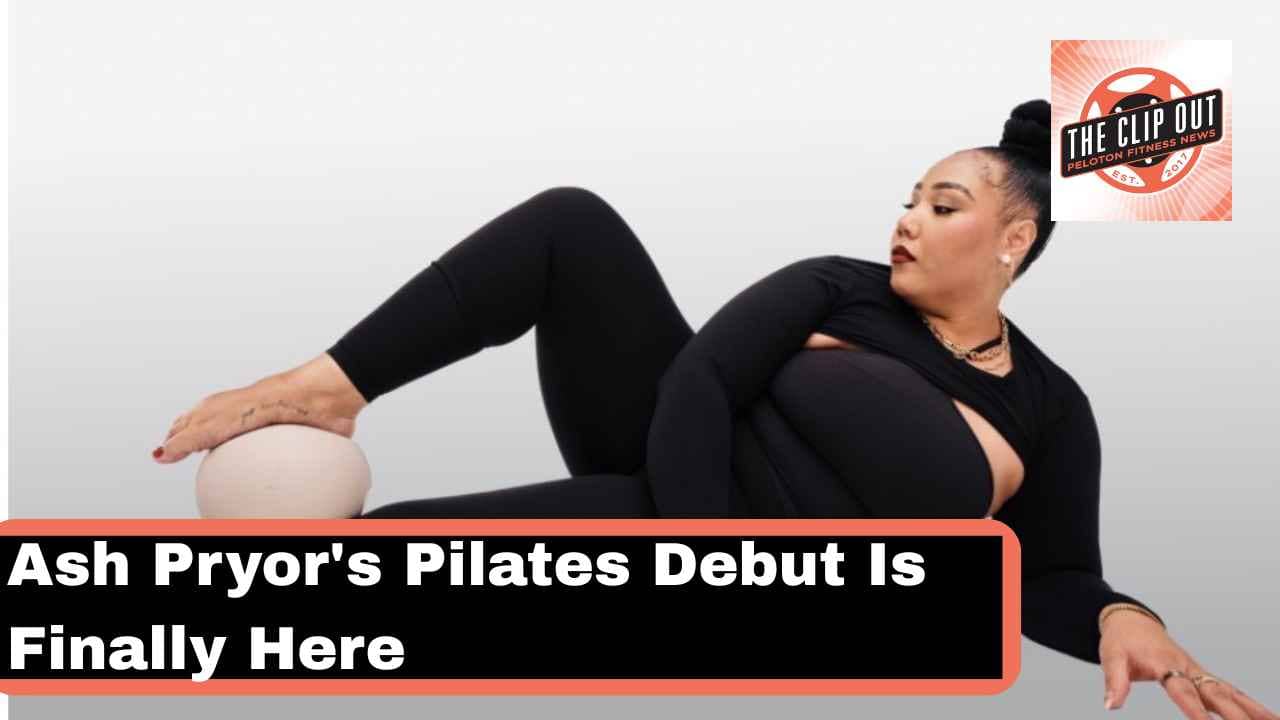 Peloton instructor Ash Pryor smiling in a Pilates studio setting, marking her debut teaching Pilates classes