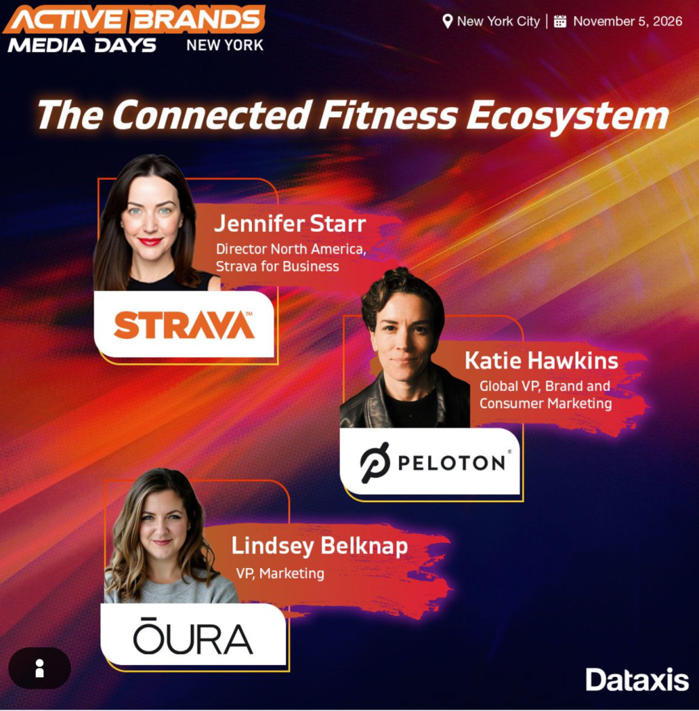 Connected fitness panel speakers Katie Hawkins, Jennifer Starr and Lindsey Belknap at Active Brands Media Days New York