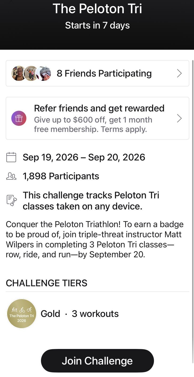Peloton Tri Challenge Team