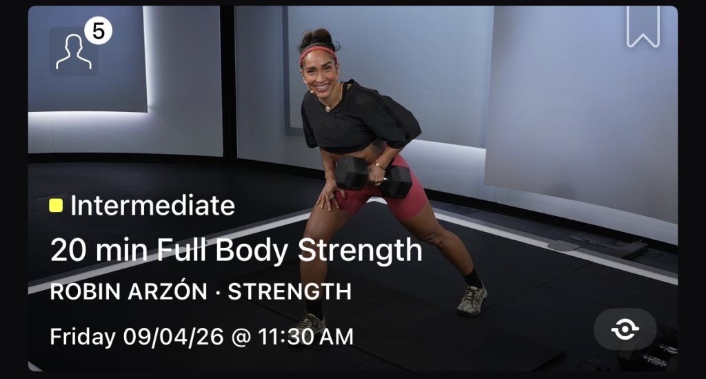Robin Arzón 2 Day Strength Split July 10 Full Body Strength class card