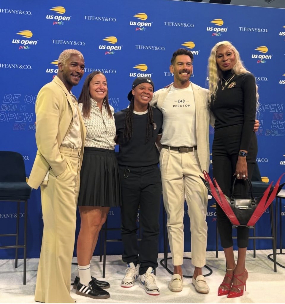 US Open Pride panel lineup featuring Peloton instructor Matty Maggiacomo and fellow guests.