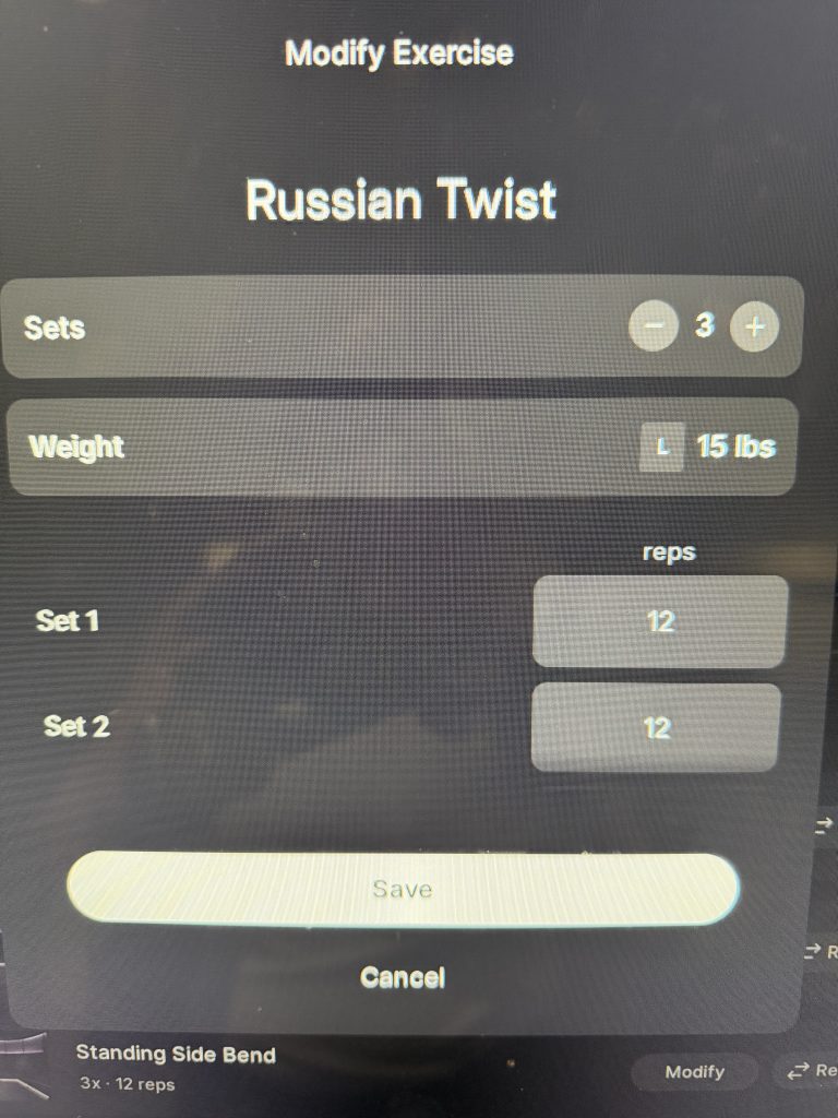 Peloton self paced workouts preferences screen